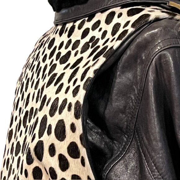 Rare Vintage BEGEDOR ITALIA Black Leather Jacket Women's Size 2 - Picture 8 of 16